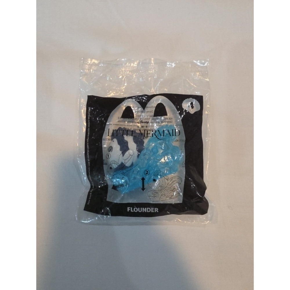 McDonald's The Little Mermaid Flounder Toy #4 2023 NEW